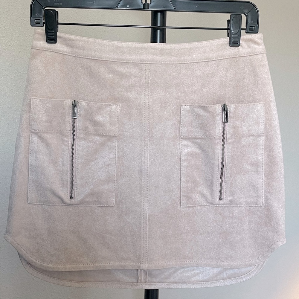 BCBG MaxAzria Faux Suede Mini Skirt